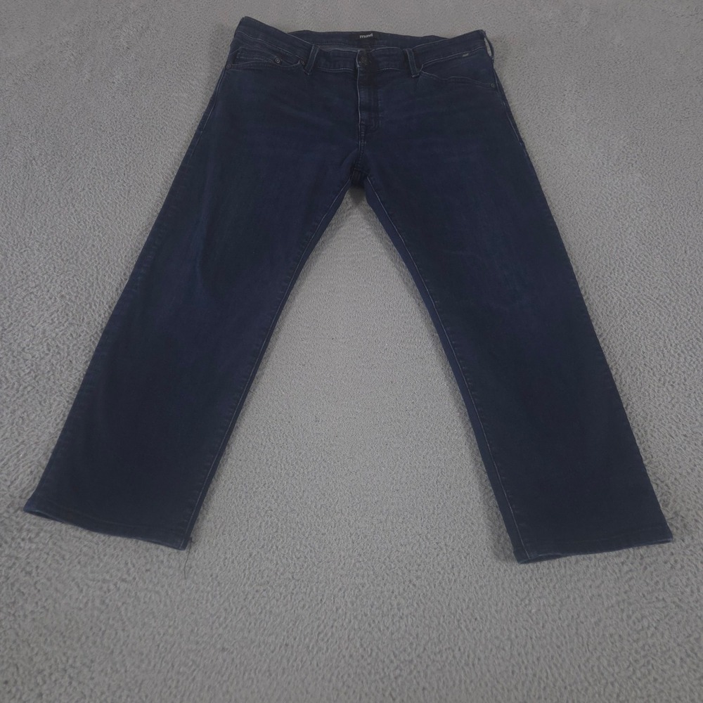 Mavi Jeans Mens 38x29 Blue Zach Straight‎ Leg Stretch Dark Wash Denim Pants